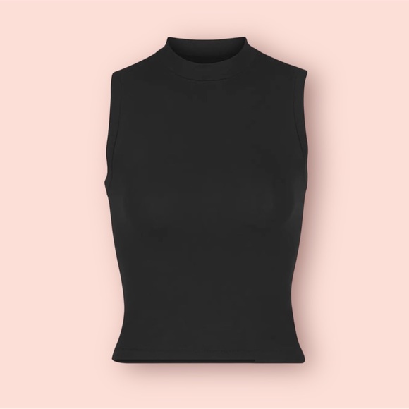 SKIMS Tops Nwt Skims Stretch Cotton Jersey Mock Neck Tank Color